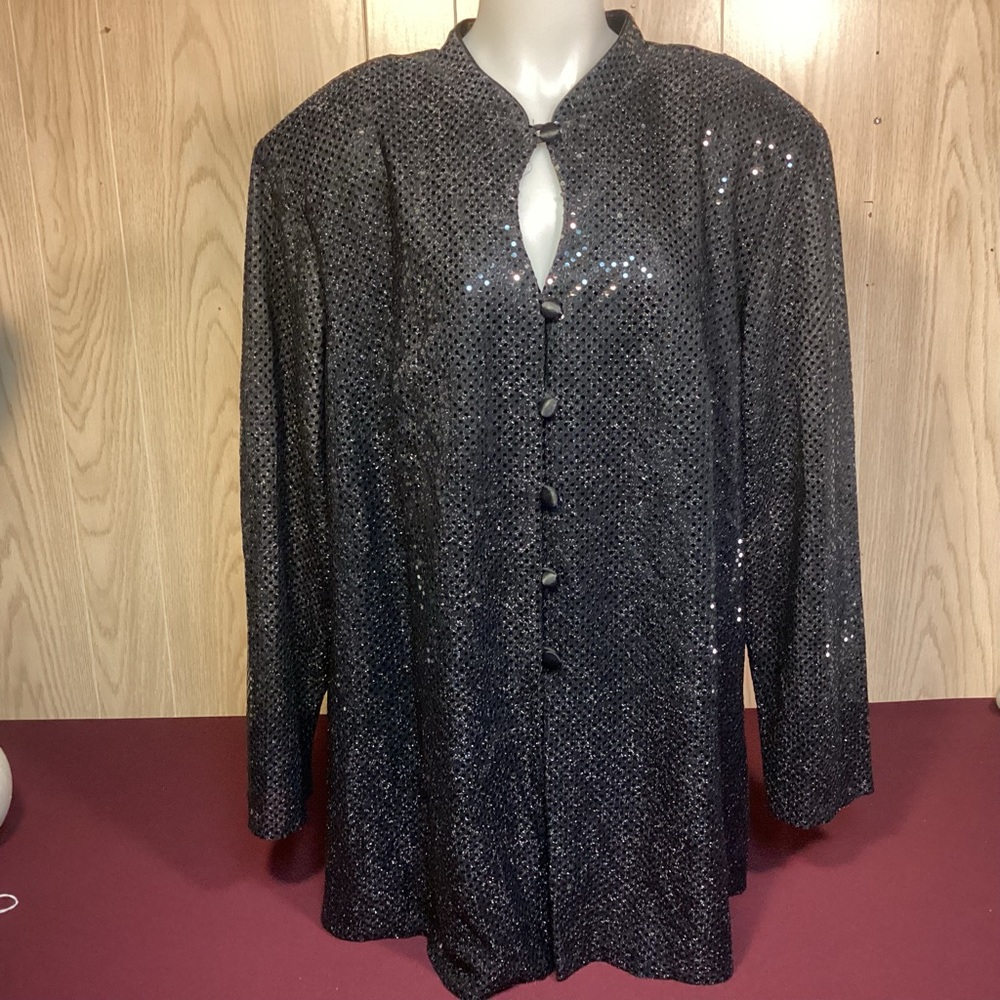 Vintage Black Evening wear Jacket Womens size XL More Jazz a chorus line company